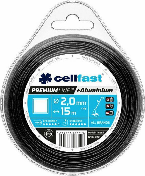 Fije për prerje Cellfast Premium Square Cellfast 35-049, 3.0mm/55m, e zezë