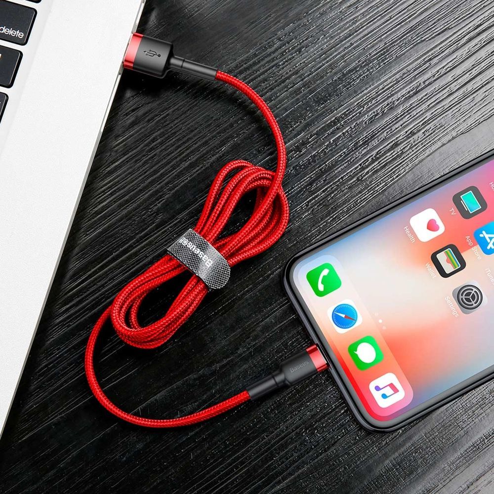 Kabllo USB Baseus, USB-A, 2m, e kuqe