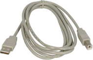 Logo USB кабел 2.0, USB-A до USB-B, 5 м, Црн