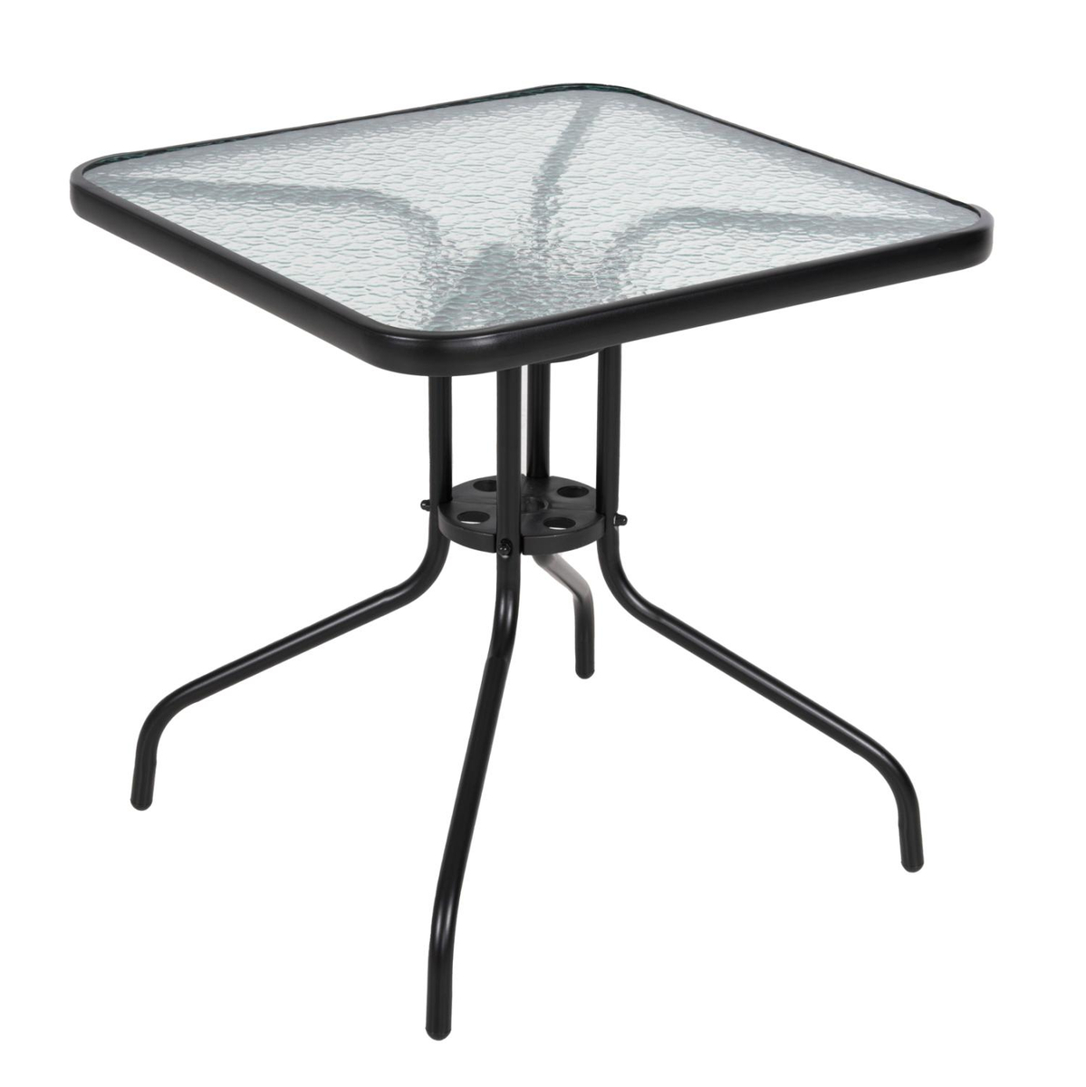 Tavolinë katrore jashtme Figo 70x70x70Hcm (HM5036.03), zezë