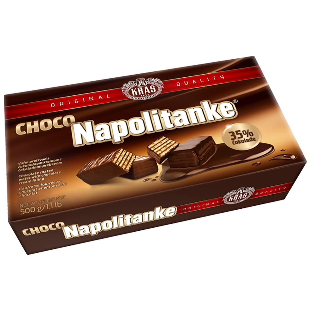 Napolitankë Kras, çokollatë, 500g