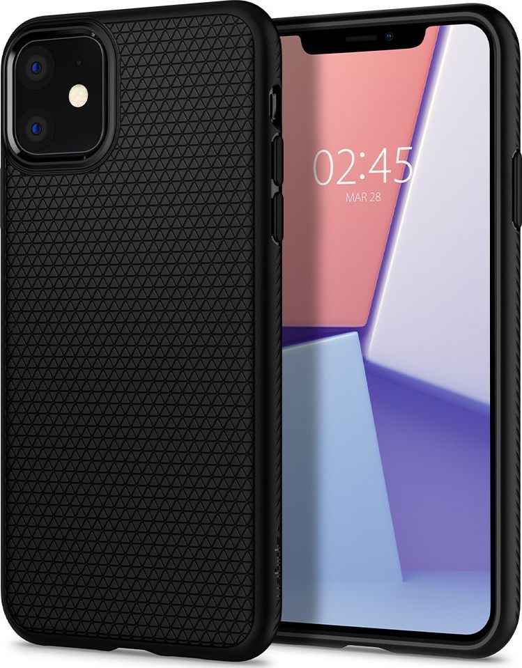 Mbrojtëse Spigen Liquid Air për iPhone 11, e zezë Mbrojtëse Spigen Liquid Air për iPhone 11, e zezë