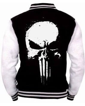 Duks Marvel - The Punisher Skull, S, i bardhë / zi