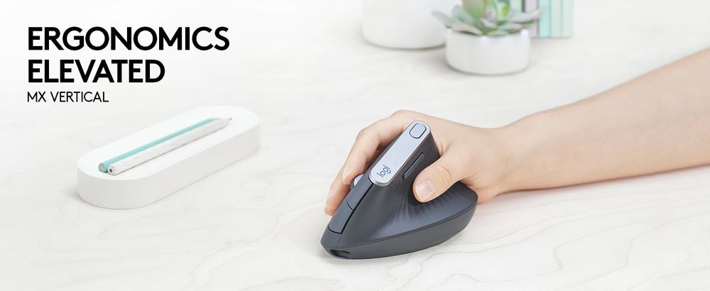 Maus Logitech MX Vertical, RF Wireless+Bluetooth, ergonomik, i hirtë