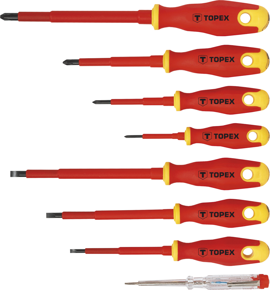 Topex 1000V Комплет Шрафцигери, 8 Парчиња