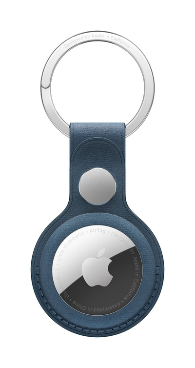 Apple AirTag FineWoven Key Ring, Pacific Blue