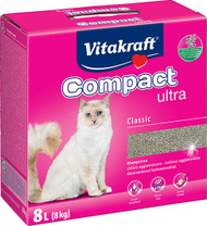 Rërë për mace Vitakraft Compact Ultra Natural, 8 l / kg Rërë për mace Vitakraft Compact Ultra Natural, 8 l / kg