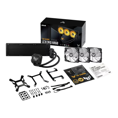 Ftohës me ujë ASUS TUF GAMING LC II 360 ARGB, 12 cm, i zi
