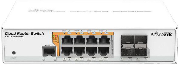 Switch dhe router Mikrotik Cloud CRS112