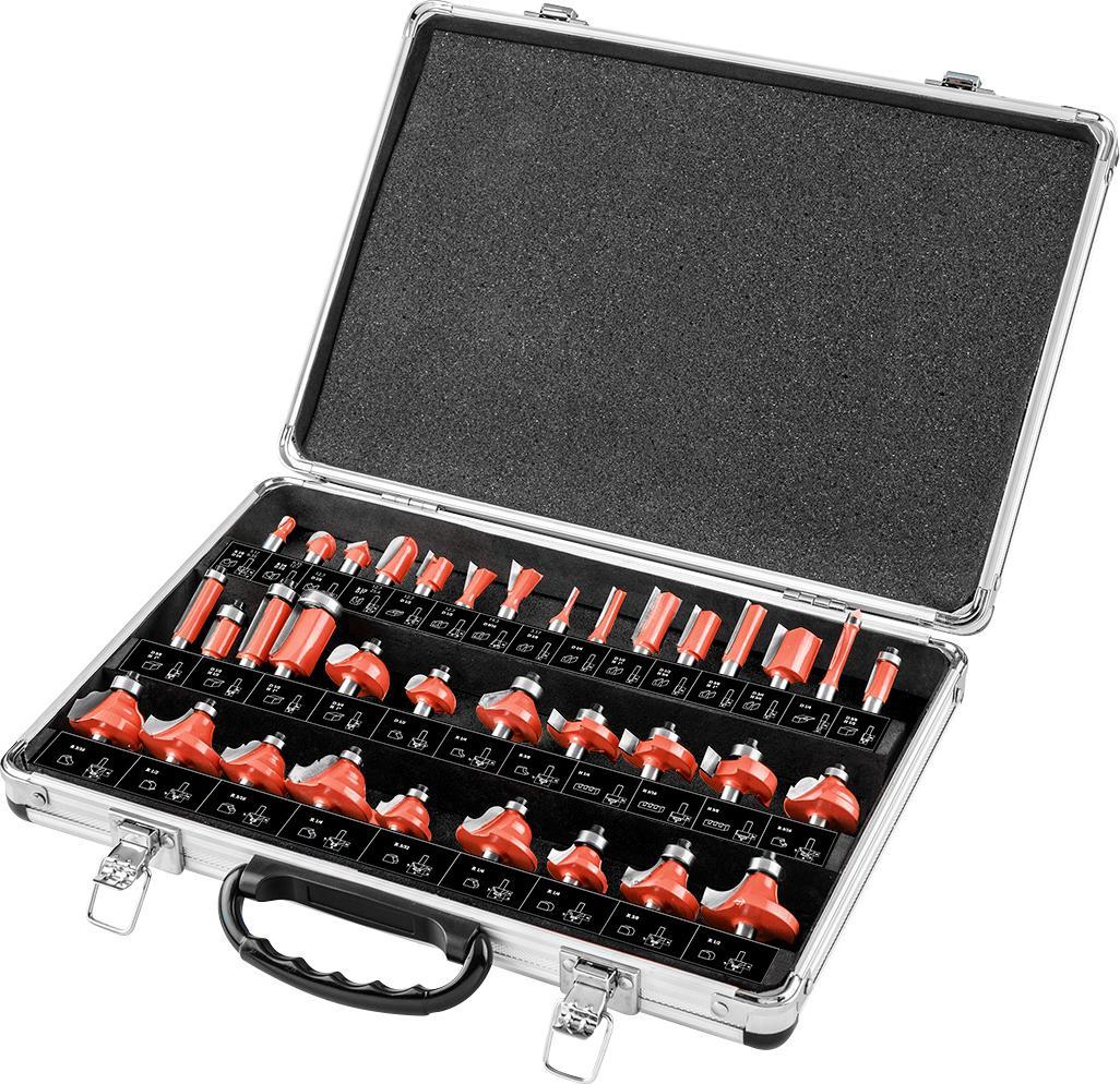 Set vegla Graphite Widia Cutter, 35 pjesë, të kuqe
