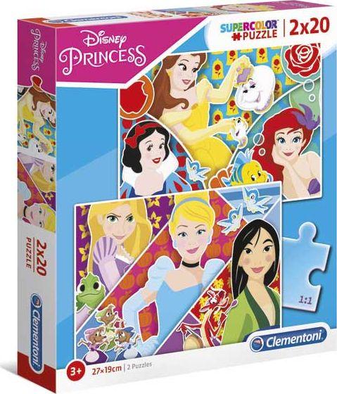 Puzzle Clementoni Princess Pieces, 2 copë, 20 pjesë, shumëngjyrëshe Puzzle Clementoni Princess Pieces, 2 copë, 20 pjesë, shumëngjyrëshe