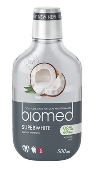 Ujë pastrues për gojë SPLAT Superwhite Biomed, 500 ml Ujë pastrues për gojë SPLAT Superwhite Biomed, 500 ml