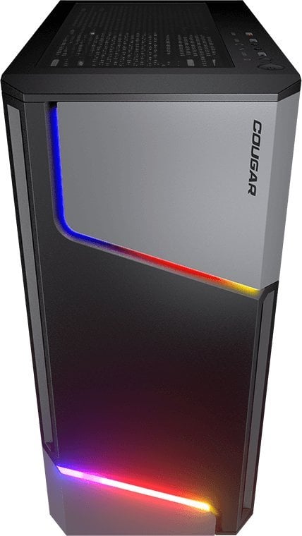 Kasë Cougar Cougar MX360 RGB Midi Towere zezë, Midi Tower