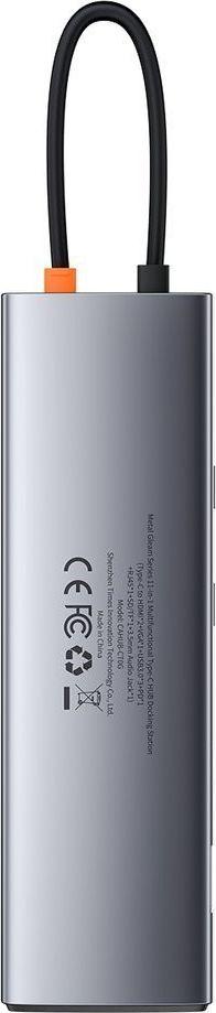 Replikator Baseus Metal Gleam 11in1 Stacion USB-C, i hirtë