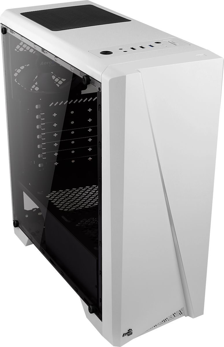 Куќиште за компјутер Aerocool Cylon, бело, Midi Tower