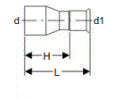 Tub Geberit C-STAHL, 42 x 35 mm