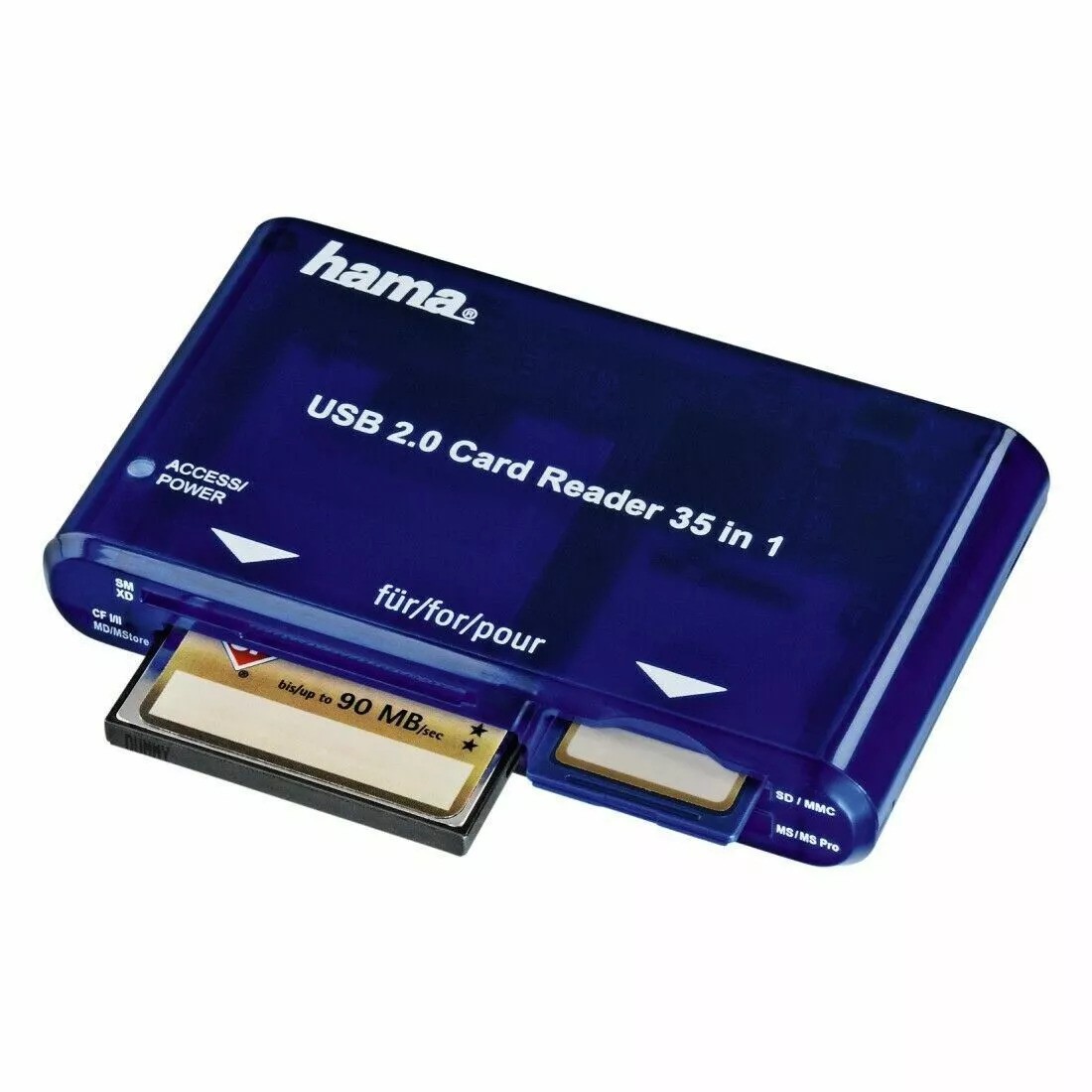 Lexues Multi Card Hama "35in1" USB 2.0, 55348, i kaltër
