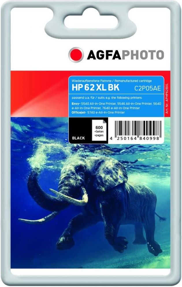 Ngjyrë për printer AgfaPhoto APHP62BXL, 12 ml, e zezë