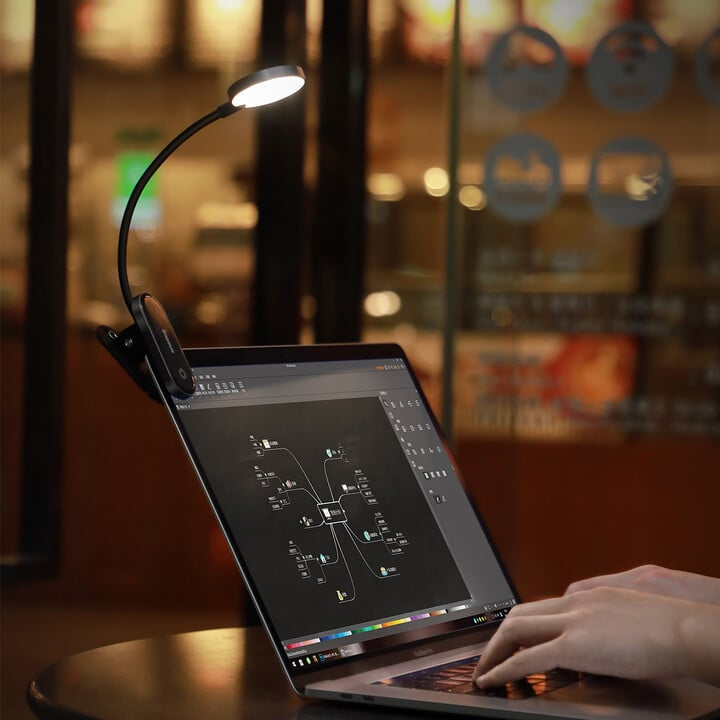 Llambë me kapëse Baseus, LED, 3W, e zezë