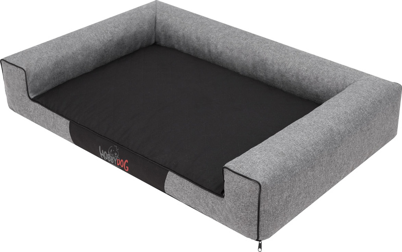 Shtrat për qen Hobbydog XXL Victoria, 118x78 cm, material OXFORD, gri e errët