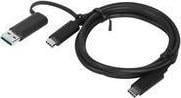 Kabllo Lenovo USB-C - USB-C + USB-A, 1m, e zezë