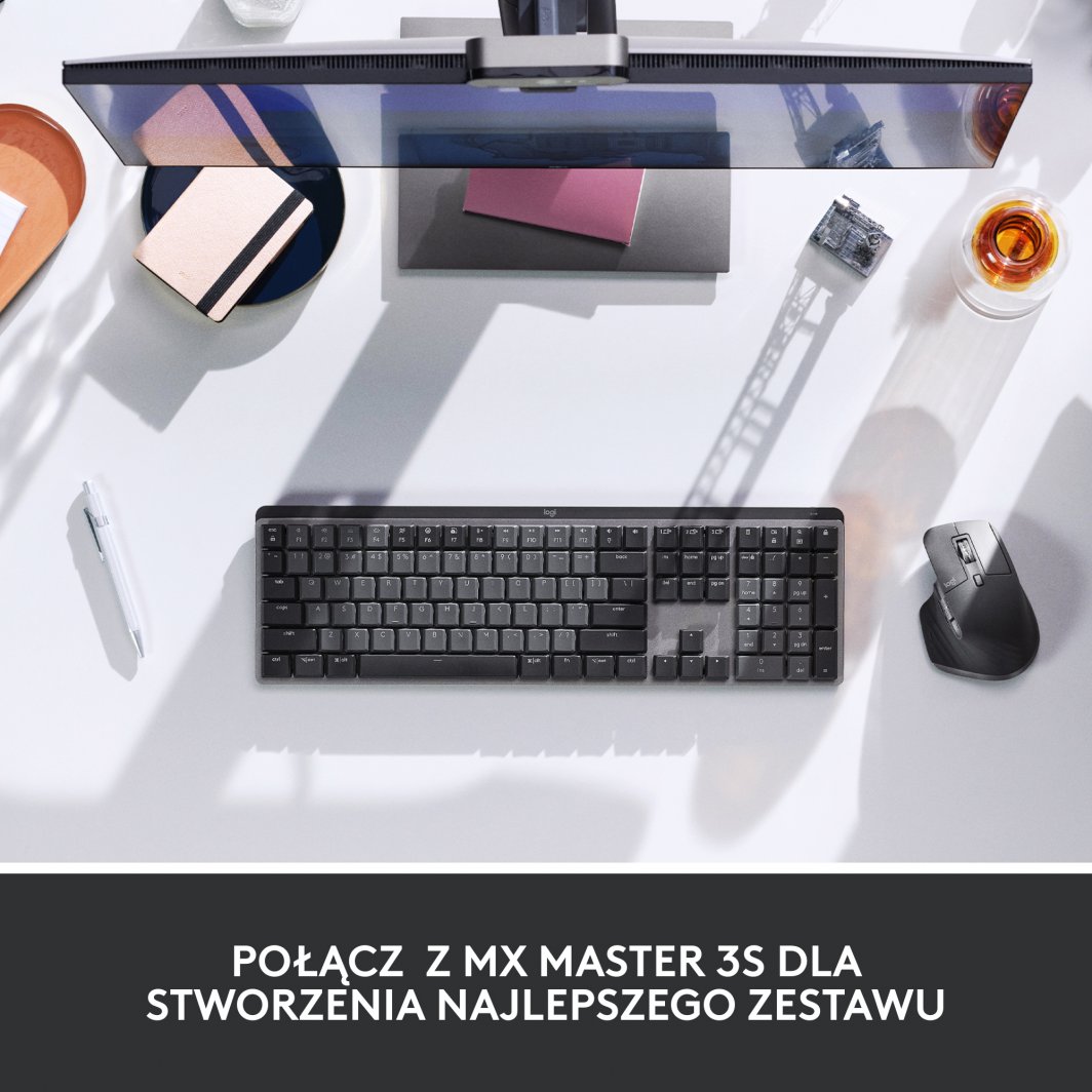 Tastierë wireless Logitech MX Mechanical Wireless, US, grafit