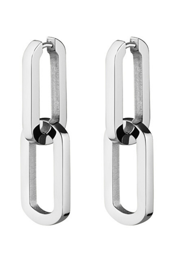 Rosefield Dual Hoops Обетки, Silver