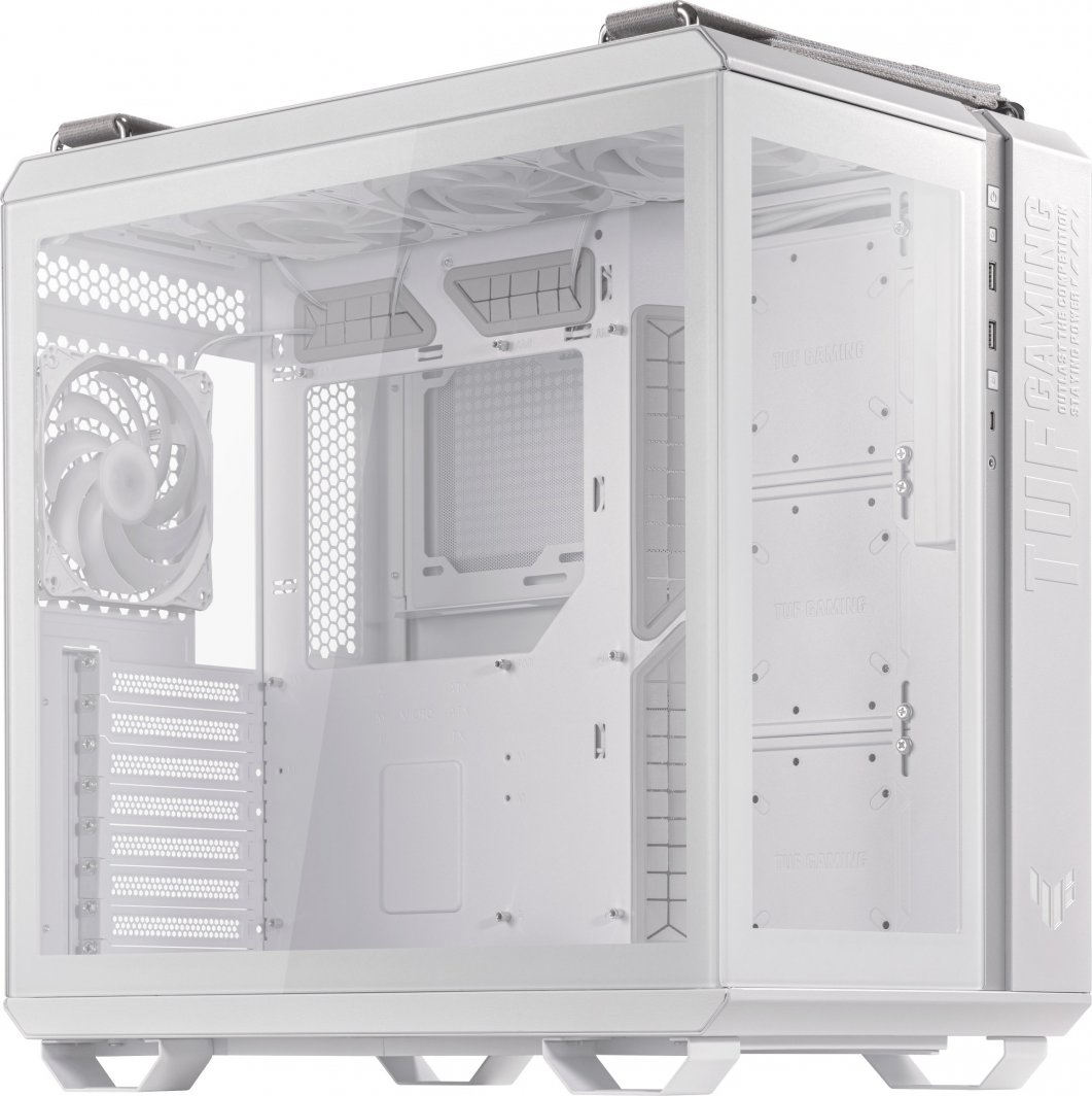 Куќиште за компјутер Asus TUF Gaming GT502 PLUS TG ARGB, бело, Midi Tower