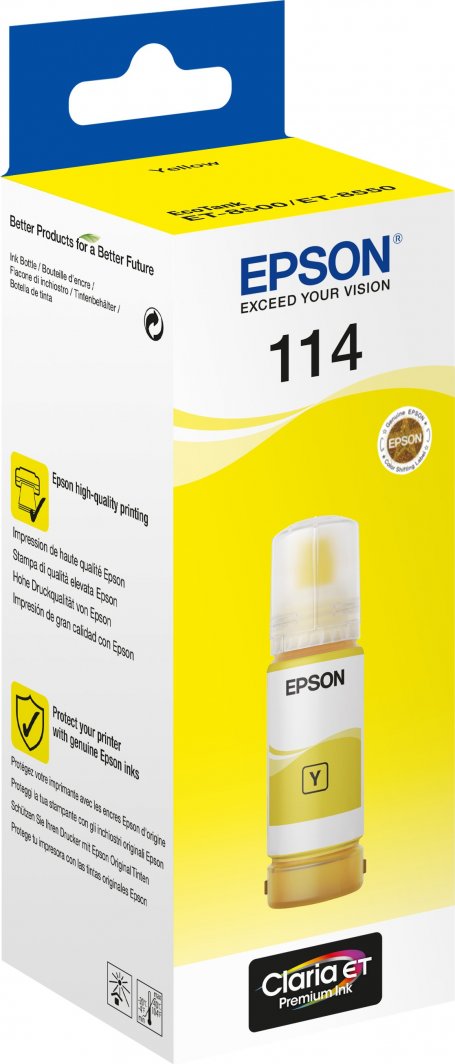Ngjyrë printeri Epson 114 EcoTank, 70ml, e verdhë