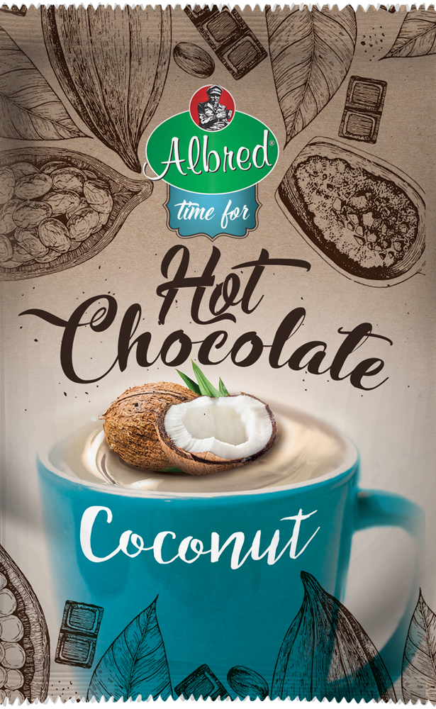 Albred Çokollatë e nxehtë, kokos, 25g