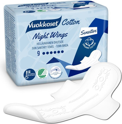 Peceta higjienike Vuokkoset Sensitive, 9 copë