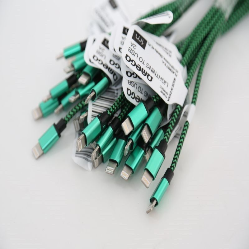 Kabllo USB Omega (44039), 2A, 1m, e gjelbër