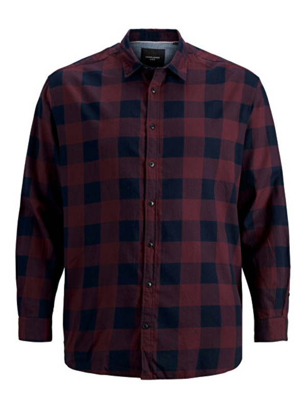 Këmishë Jack&Jones PLUS JJEGINGHAM Loose Fit, e kuqe e errët