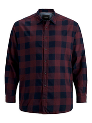 Këmishë Jack&Jones PLUS JJEGINGHAM Loose Fit, e kuqe e errët
