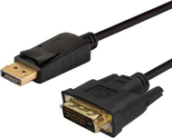 Kabllo Savio DisplayPort - DVI-D, 3 m, e zezë Kabllo Savio DisplayPort - DVI-D, 3 m, e zezë