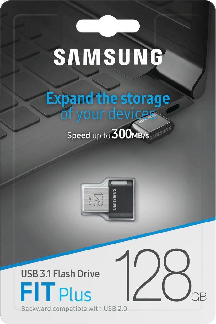 Kartë USB Samsung FIT Plus 2020 128GB 3.1 (MUF-128AB/APC), e hirtë