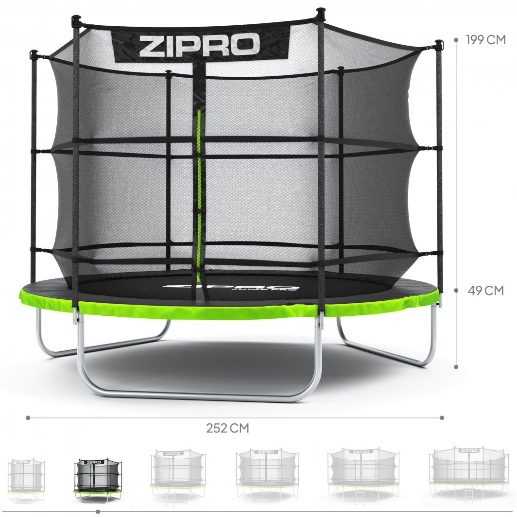 Trampolinë kopshti me rrjetë të brendshme Zipro 8FT (252cm)