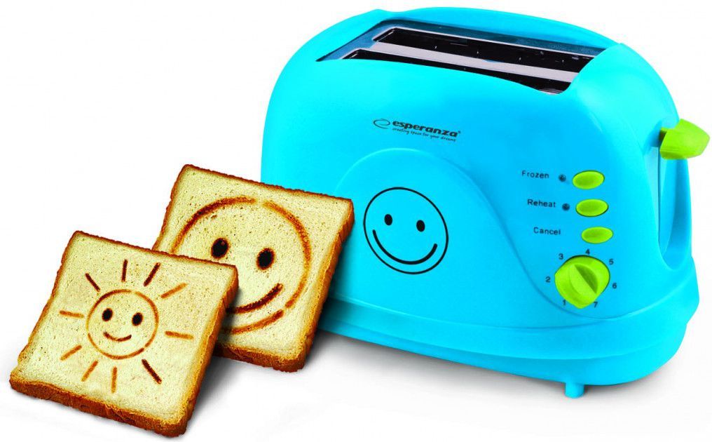 Toster Esperanza Smiley (EKT003B), i kaltër