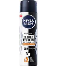 Antiperspirant Nivea Men Invisible Black & White Ultimate Impact, 150 ml Antiperspirant Nivea Men Invisible Black & White Ultimate Impact, 150 ml