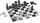 Lojë tavoline Chess Keith Haring, prej druri