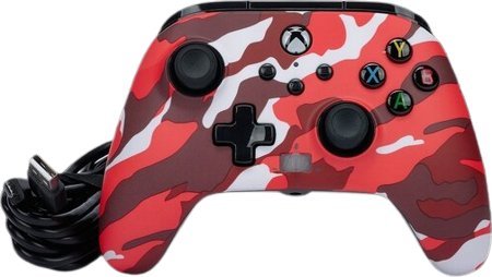 Kontroller PowerA Enhanced Red Camo, me kabllo, i bardhë / i kuq