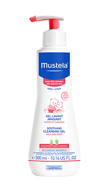 Xhel dushi për fëmijë Mustela Soothing Very Sensitive Skin, 300 ml