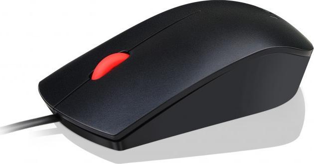 Maus Lenovo Essential, me kabllo, USB, i zi