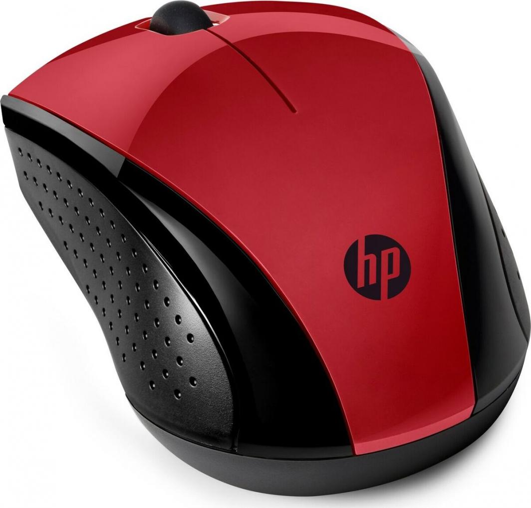 Maus HP 220, wireless, USB, i zi dhe i kuq