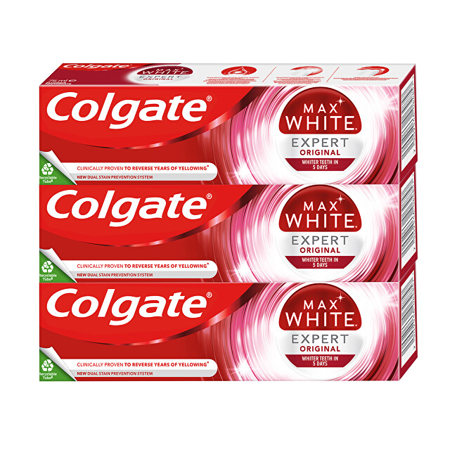 Pastë e dhëmbëve Colgate Max White Expert Original kCLG084, 3 x 75 ml