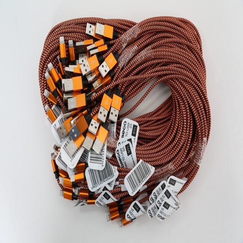 Kabëll lidhëse USB OMEGA, 2A (44040), 1 m, e portokalltë