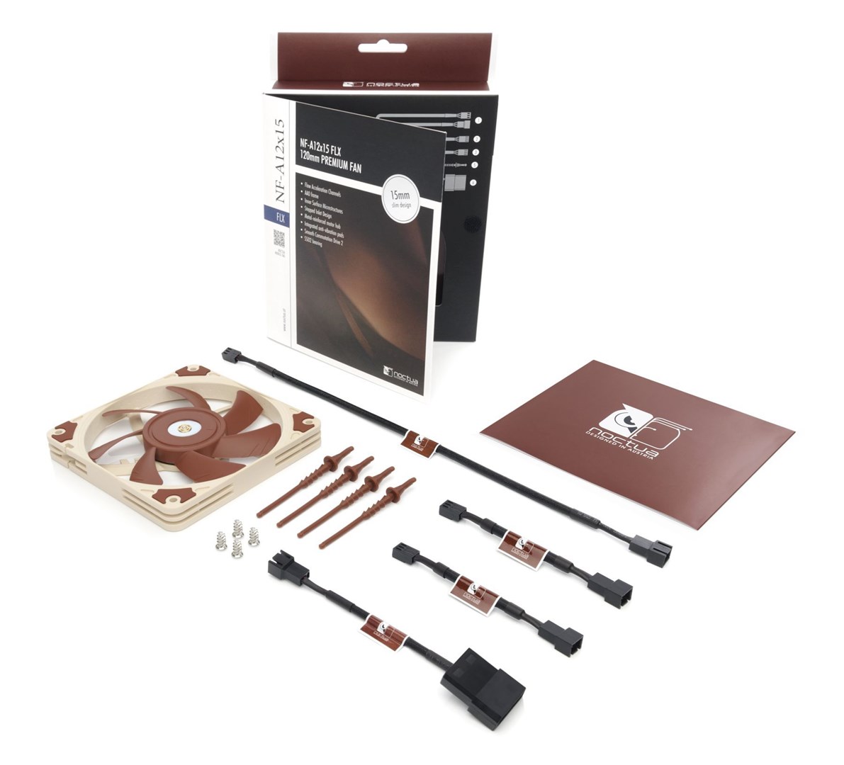 Ftohës Noctua NF-A12x15 FLX, 12 cm, i bronztë / bezhë