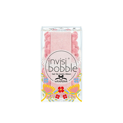 Shirit koke me fjongo Invisibobble Flores & Bloom Wrapstar Ami & Co, rozë