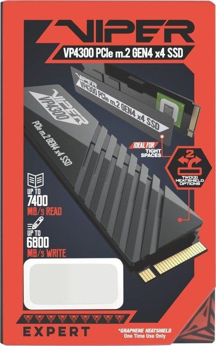 SSD диск Patriot Viper VP4300, 2TB, M.2 2280 PCI-E x4 Gen4 NVMe