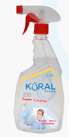 Detergjent për xhama Koral, transparente
